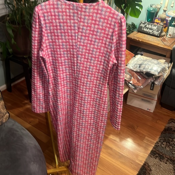 Shein large inspired dress, pink, white plaid, faux buttons? New - Picture 6 of 7